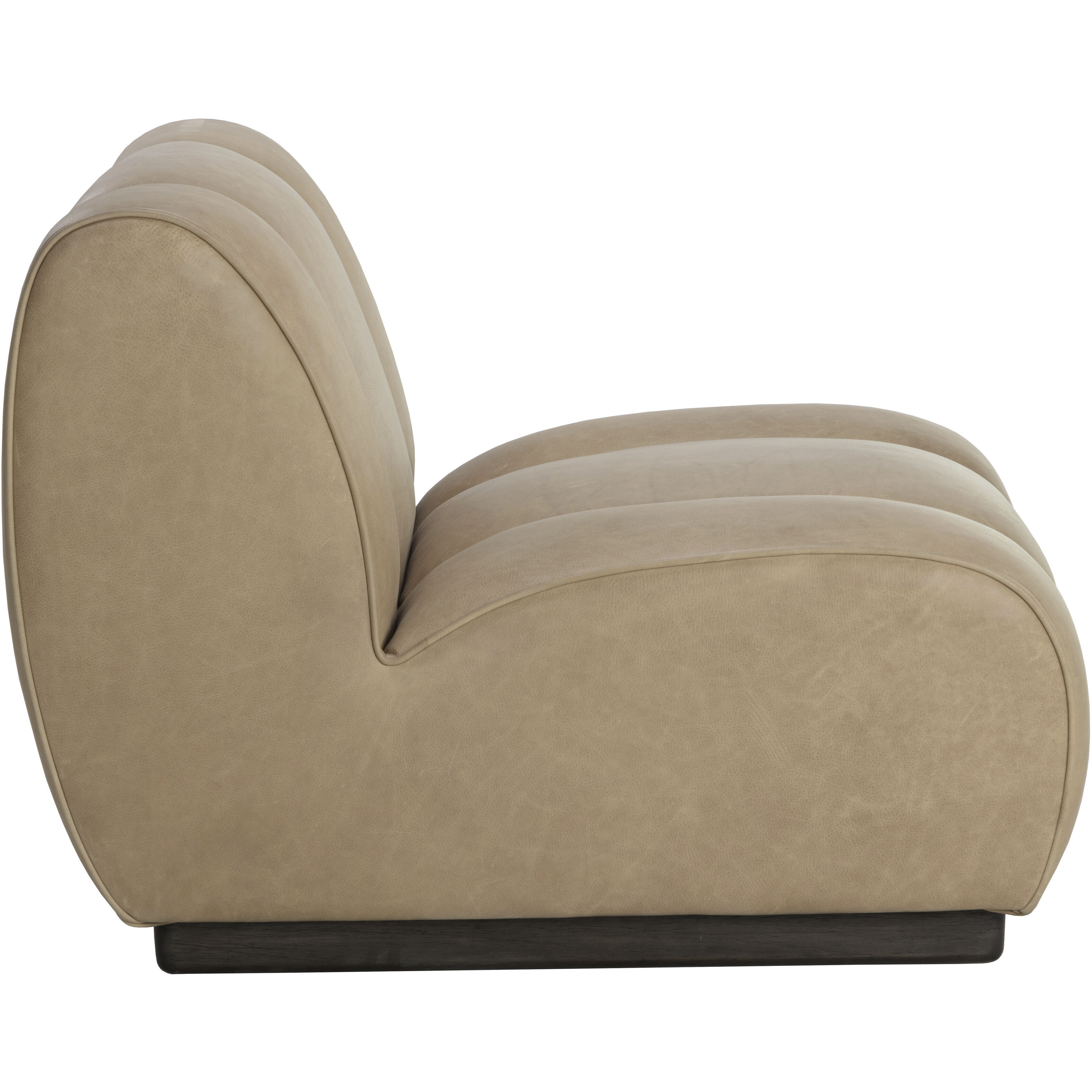 Blaise Sahara Sand Leather Swivel Lounge Chair, Swivel